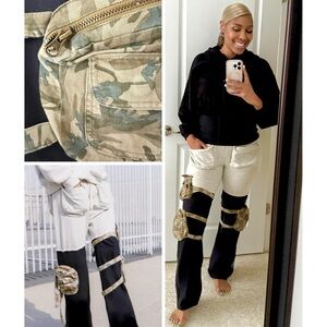 Stylish Camouflage and Black unisex Pants